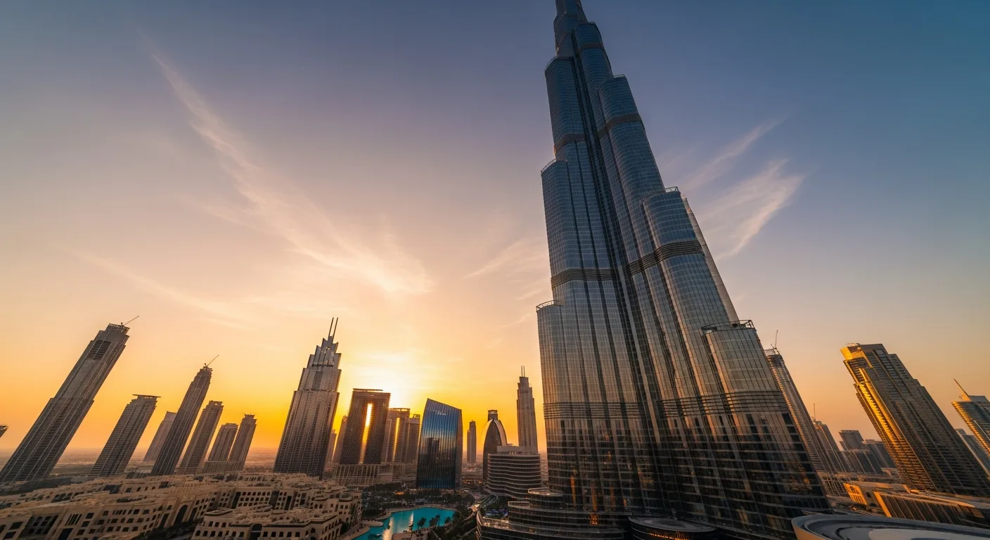Burj Khalifa at sunset